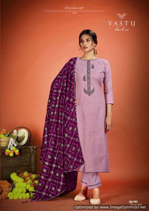 Vastu Netra Vol 5 Cotton Printed Kurti Bottom With Dupatta